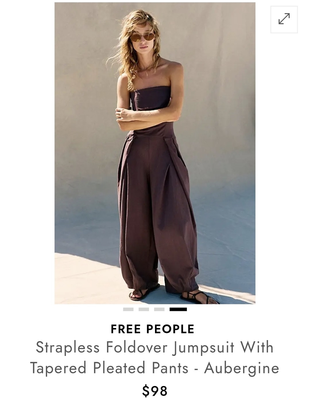 Free People Free-est Black Strapless Jumpsuit - Picture 3 of 12